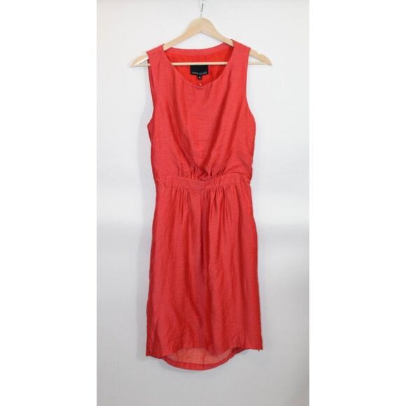 CYNTHIA ROWLEY Sz 8 Lava Red Sleeveless Sheath Dress Open Cutout Back NWT - Picture 7 of 8